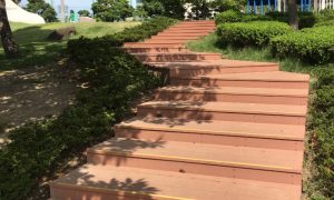 都市公園型階段デッキ