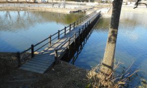 水辺空間型遊歩道デッキ、八つ橋